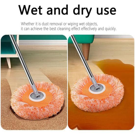 Flat Mop 360 Degree Rotatable Wall Ceiling Cleaning Mop with 3 Mop