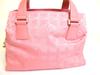 Authentic CHANEL New Travel Pink Nylon Leather Hand Bag Mini Boston Bag #a989  Refurbished