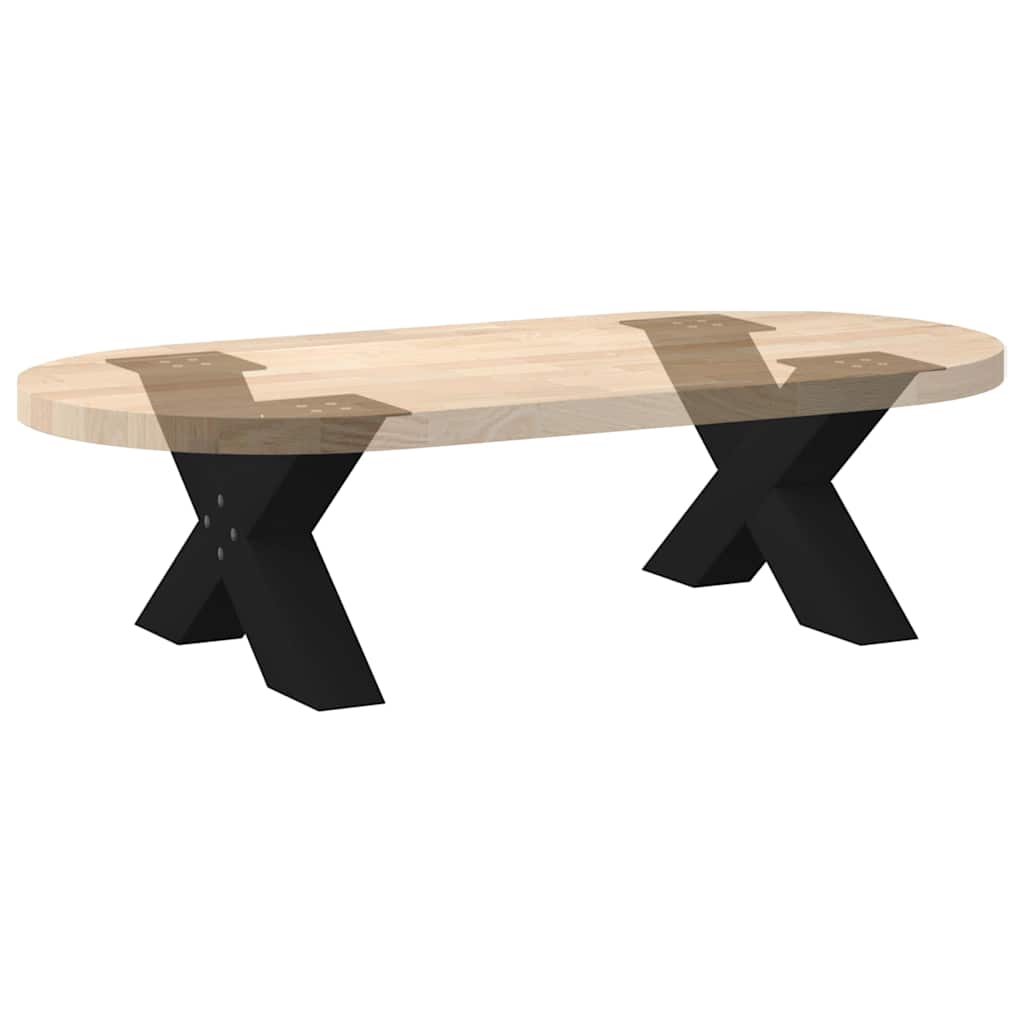 Vidaxl Nogi Do Stolika Kawowego, 2 Szt., Czarne, 60X(30-31) Cm, Stal