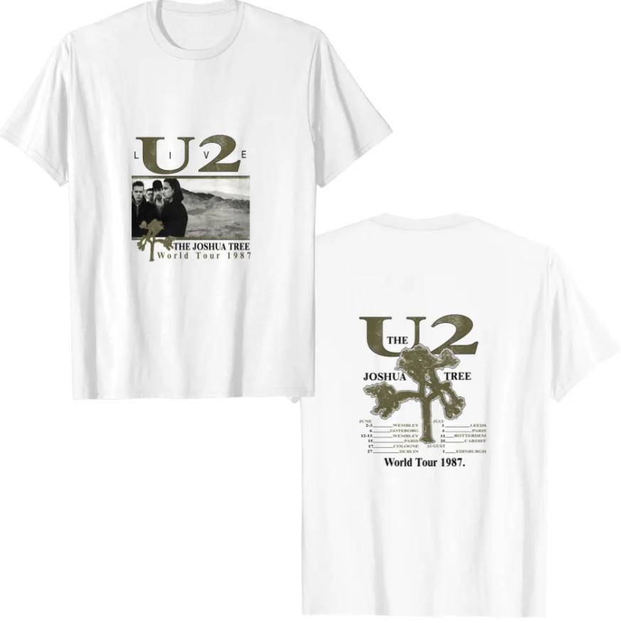 U2 Live The Joshua Tree Мировой Тур 1987 Футболка Тяжелая Футболка Унисекс Футболка