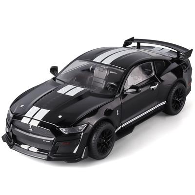 Большой размер 1/18 Ford Mustang Shelby GT500 Металлический сплав Модель Спортивного Автомобиля Литые Металлические Модели Гоночных Автомобилей Игрушки со Звуком и Светом Подарки
