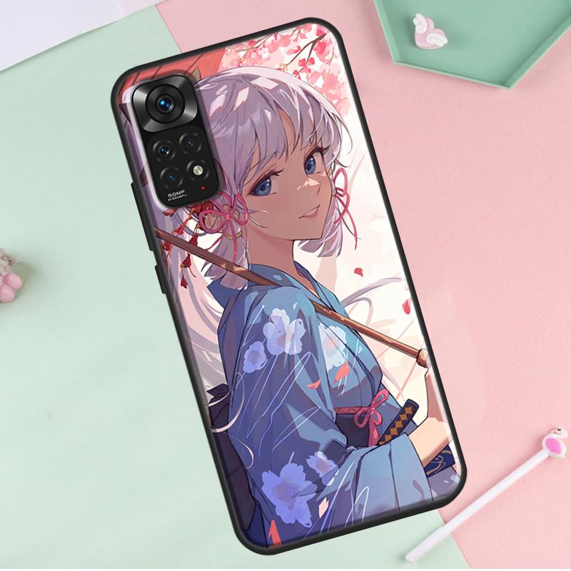 Камисато Аяка Genshin Impact для Redmi Note 12 Pro Plus Чехол для Redmi Note 10 8 9 11 Pro 12S 11S 10S 9S 9C 10C 12C Чехол