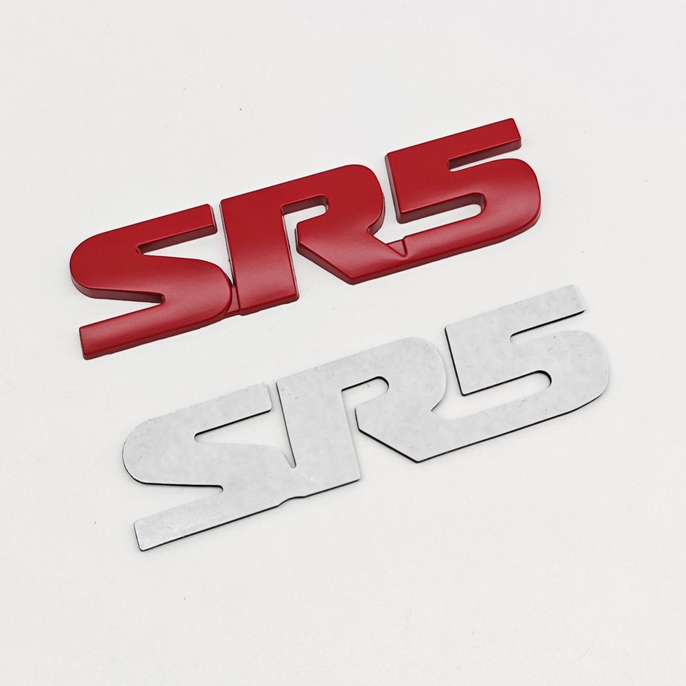 3d Metal Letters Logo SR5 Emblem Car Fender Door Side Badge SR5 Sticker for Toyota Tundra Hilux Tacoma 4runner SR5 Acessories RA1