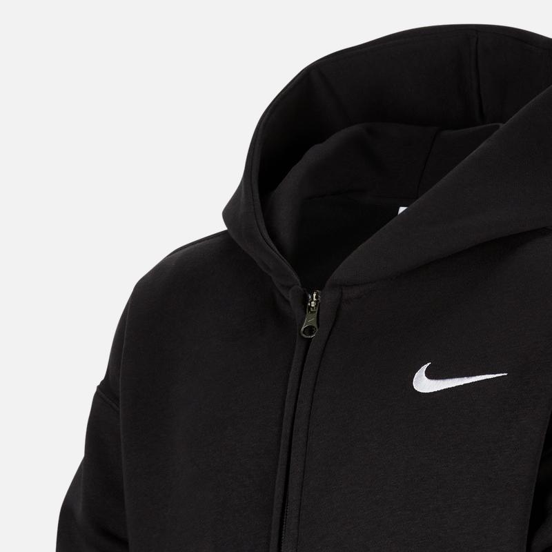 Nike Повседневная куртка с капюшоном и застежкой-молнией с принтом Детские куртки черного цвета FV8447-010