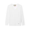T-Shirts Men's White V-neck Moderate 645270-XJC6N-9692