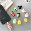 Защита от укуса кабеля для Iphone, USB-держатель, аксессуар, кабель, мягкая кукла, модель, милое зарядное устройство, провод, фруктовый напиток, игрушки, забавные