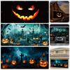 13x6 футов Тыква Хэллоуин Украшения для гаражных ворот Большой подвесной фон Покрытие для двери для уличных вечеринок и фотосессий
