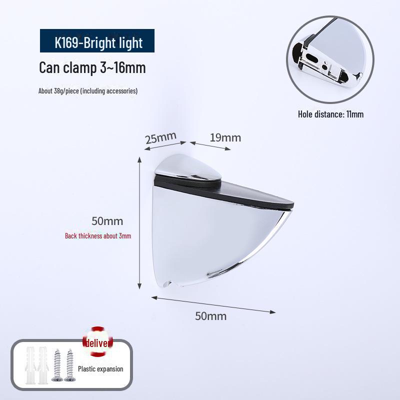 F-образный зажим для стекла Duckbill для ванной комнаты/кухни