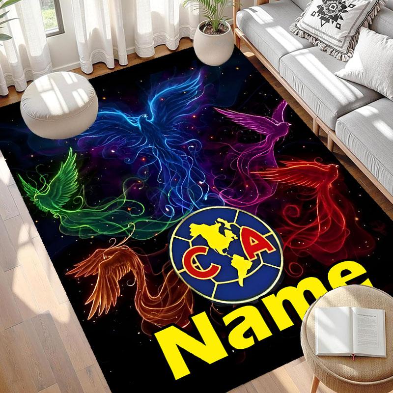 Custom Name Personalized Club America Print Carpet, Versatile Home Decor Rug, for Playroom, Apartment, Balcony, Entryway, Hallway Gift