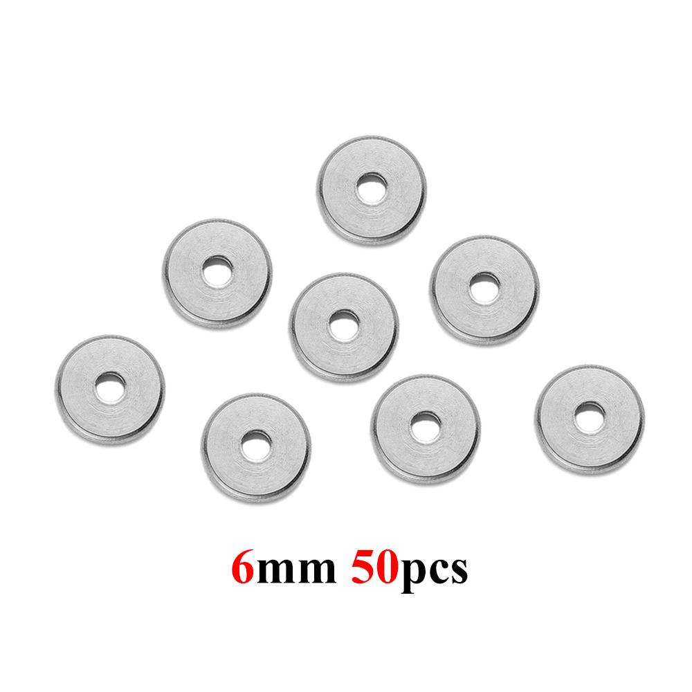 20/50Pcs 4mm 5mm 6mm 8mm Stainless Steel Round Flat Spacer Beads Loose Beads for DIY Bracelet Necklaces Jewelry Making Supplies