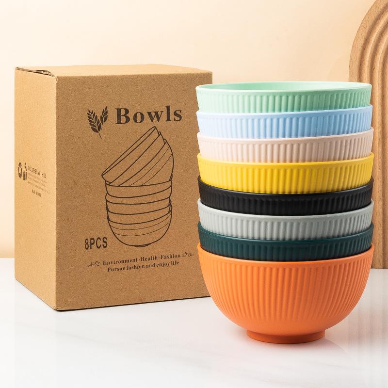 Японская круглая миска 15 см: Подходит для микроволновой печи, Защищен от падений, Идеально для супа, лапши или фруктового салата.