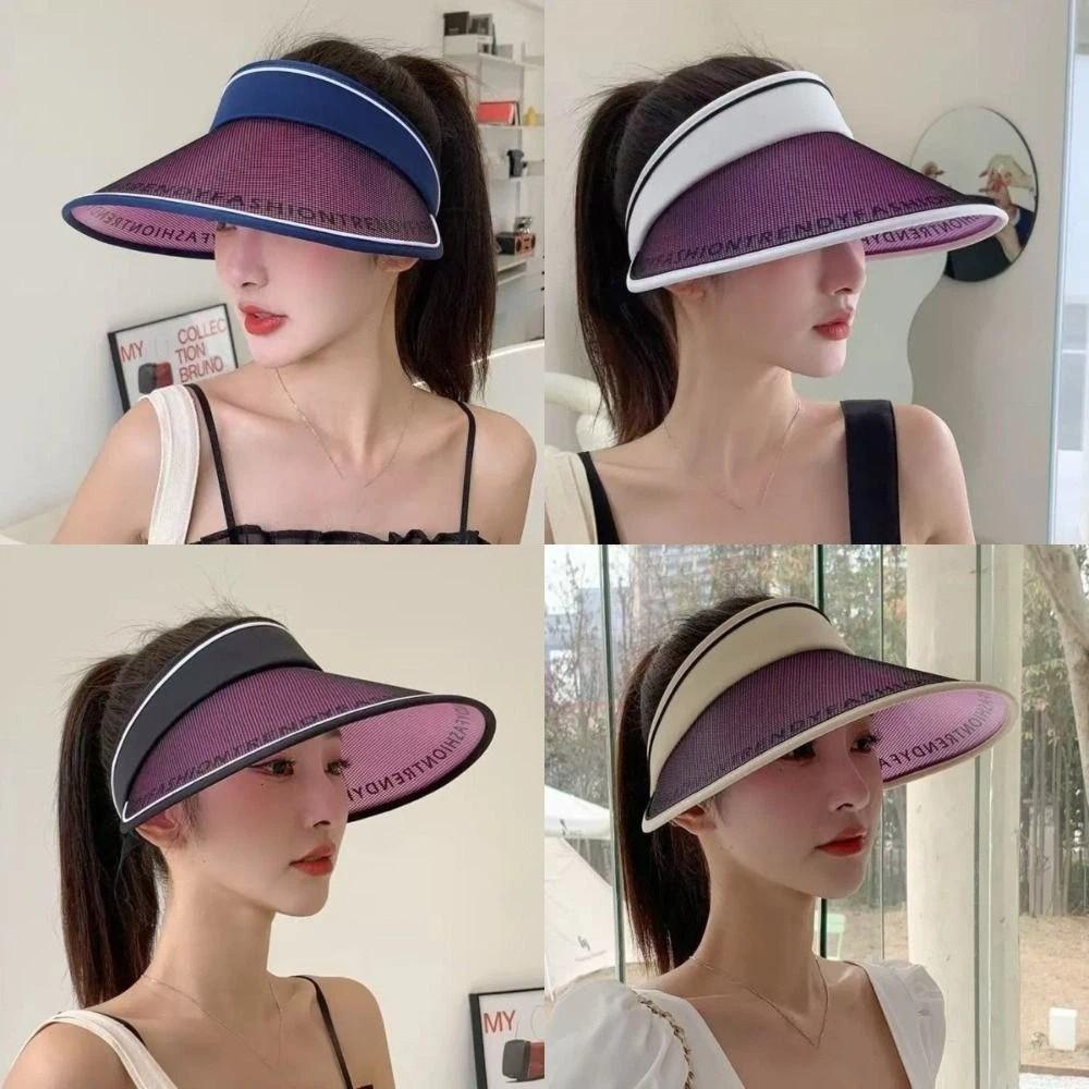 UV Protection Empty Top Visors UPF50+ Sunshade Hat Casual Beach Hat for Cycling