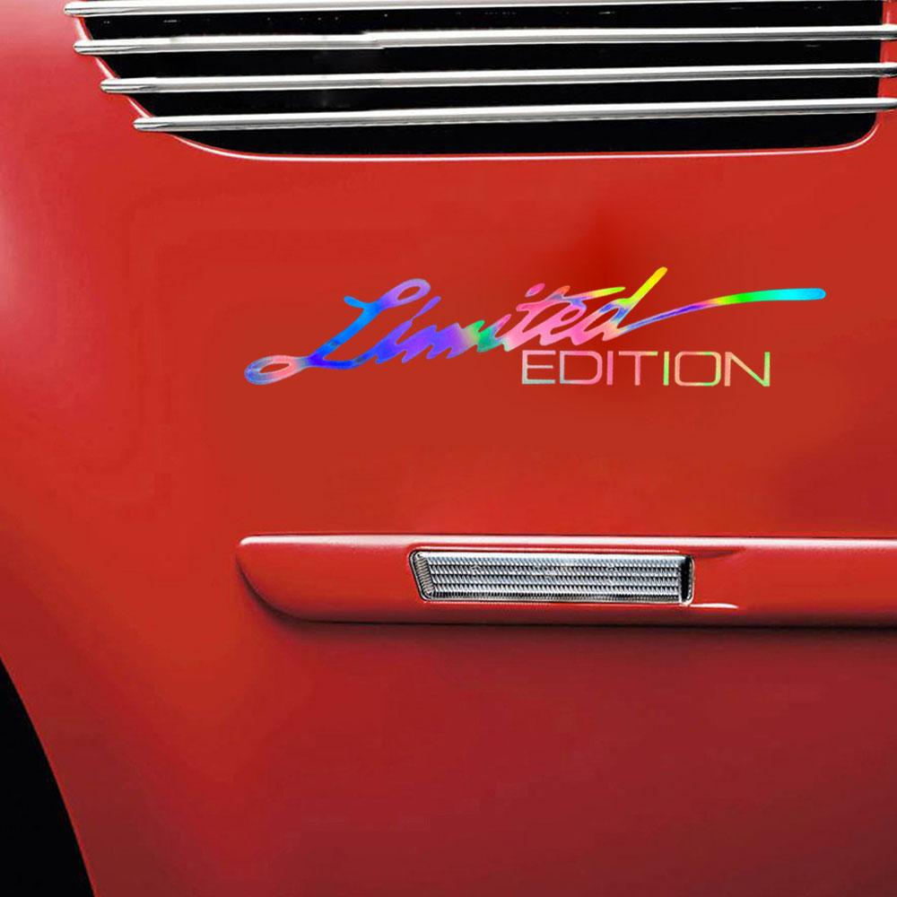 2 шт. ОГРАНИЧЕННЫЙ ВЫПУСК наклейки на автомобиль двери окна кузова боковые DIY лазерные крутые декоративные наклейки детали для внешнего стайлинга автомобиля аксессуары