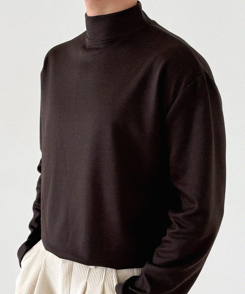 ORIGINALDAY [2Pack] Soft Mock Neck Long Sleeve T-Shirt 3 Colors