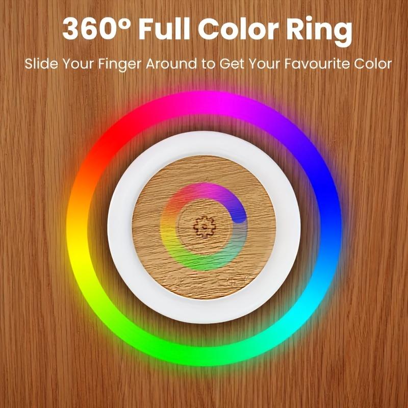 1/16 Color LED Touch Bedside Night Light Plugged In Bedside Lamps Desktop Bedroom Desk Lamps Camping Festival Decoration
