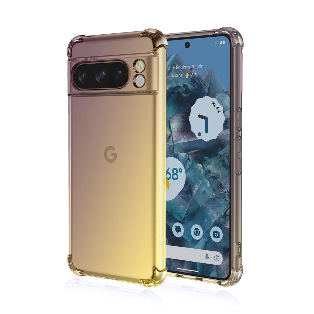 Clear Cute Gradient Phone Case Slim Anti Scratch Flexible TPU Cover Shockproof Protective Case for Google Pixel 4 XL 4a 5a 5G 6 Pro 7 8 9