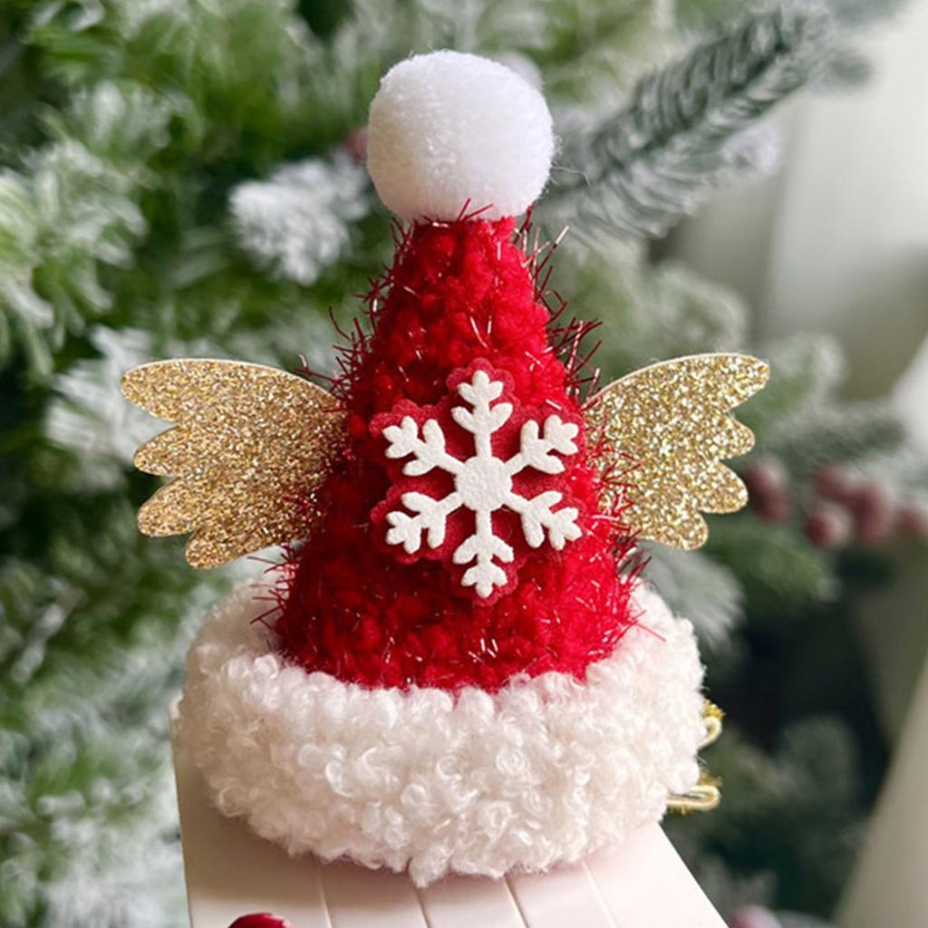 Red Mini Santa Hat Hair Clip Cute Decorative Christmas Hair Accessories for Girls Women Kids Gifts