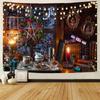 Christmas Background Santa Claus Background Decoration Tapestry Christmas Party Background Tapestry Christmas Home