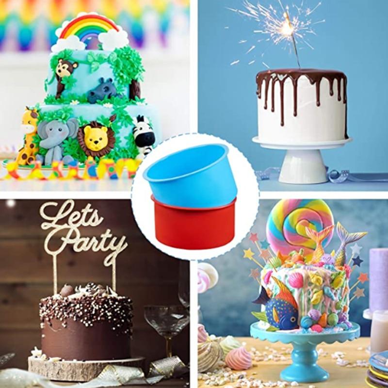 2 шт. 4 дюйма круглая силиконовая форма для торта, высокое качество, кухонный мусс, шоколадное печенье, ручная работа, сделай сам, пищевая силиконовая форма для выпечки