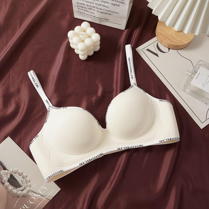 1/3PCS Girls Thick Sponge Cup Bra Push Up Soft Cotton Underwear Women Seamless Lingerie Female Wireless Bralette