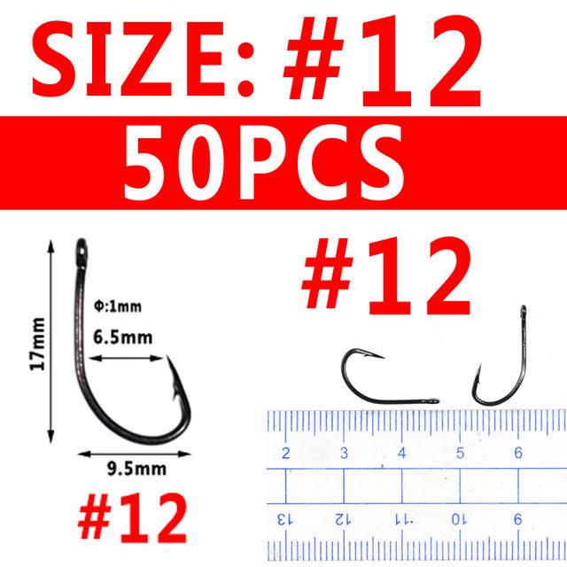 Стальные крючки для рыбалки, 50 шт