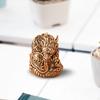 Brass Chinese Dragon Statue Miniature Feng Shui Ornament Adorable Tea Pet Figurine 4.5x3.5cm for