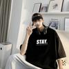 Men T-Shirts Letter Graphic Print Fashion Brand Tees for Men Oversize Tshirts Men Clothing Casual Tee Man Summer Korean Retro