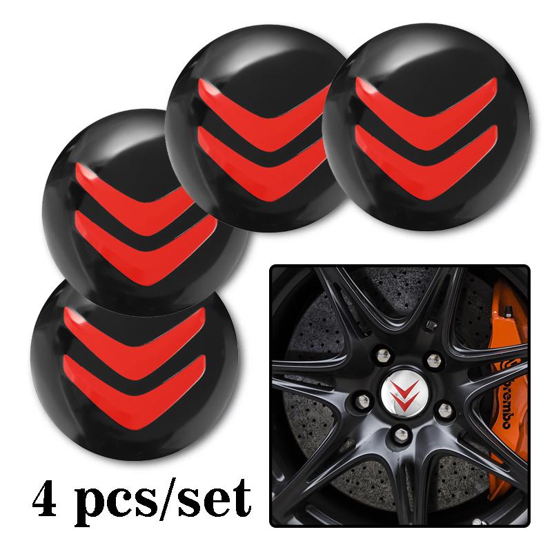 ASY1 4Pcs Car Wheel Stickers 56mm Auto Center Hub Cap Decal For Citroen C1 DS3 C2 C3 Vts C4 Saxo C4L C5 C6 C8 Xsara C3-XR Picasso