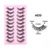 10 Pairs of Thick False Eyelashes Three-dimensional Curled Fluffy Horn-shaped Cat Eyelashes 2026