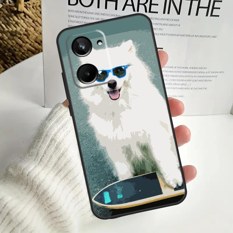Samoyed Puppy For Realme 12 Pro Plus 11 10 9 C67 C55 C53 C35 C33 C30 C25s C21Y C15 GT3 GT5 GT Neo 5 Case