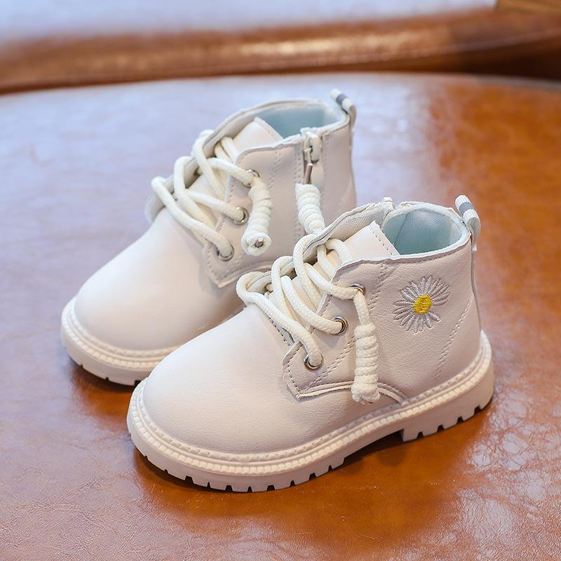 Детские ботинки martin с мартиниками, осенняя обувь, непромокаемые нескользящие ботильоны для мальчиков и девочек, детские кожаные модные ботинки