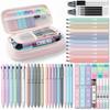 Four Candies Stationery 56 Piece Set 4 Color Ballpoint Pen Mechanical Pencil Fluorescent Gel Ballpoint Pen Pen Case Refill Refill Stationery Writing