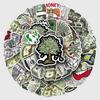 50 Cartoon Dollar Graffiti Stickers: Creative Money Symbol Decals for Cups, Phones, Computers, and Journals