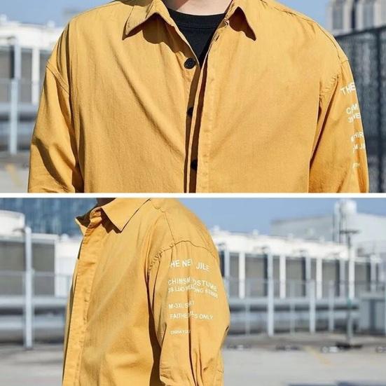 Лето-весна мужская рубашка однобортный свободный кардиган с карманами сплошной цвет мягкий дышащий отложной воротник рукава три четверти рубашка-карго пальто