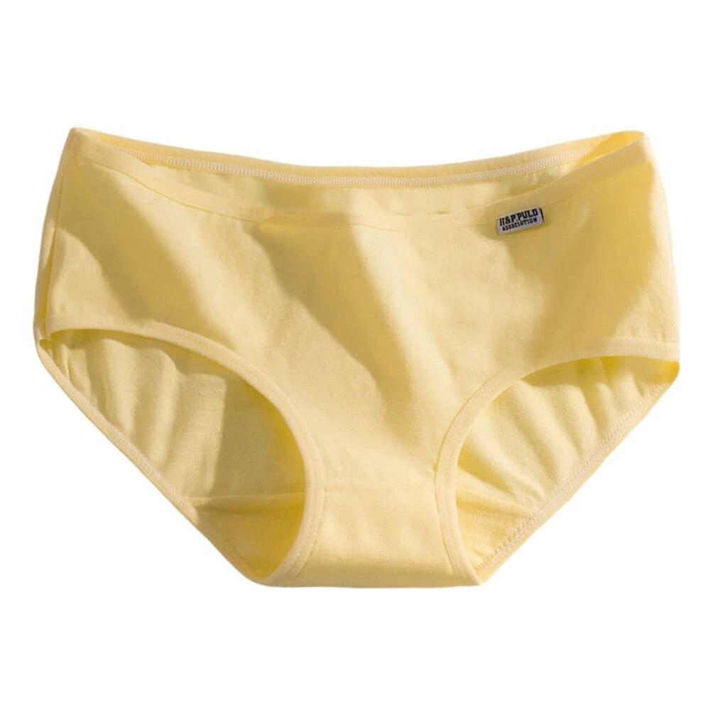 Нижнее белье ярких цветов, женские удобные мягкие хлопковые трусики со средней талией, дышащие женские трусы больших размеров