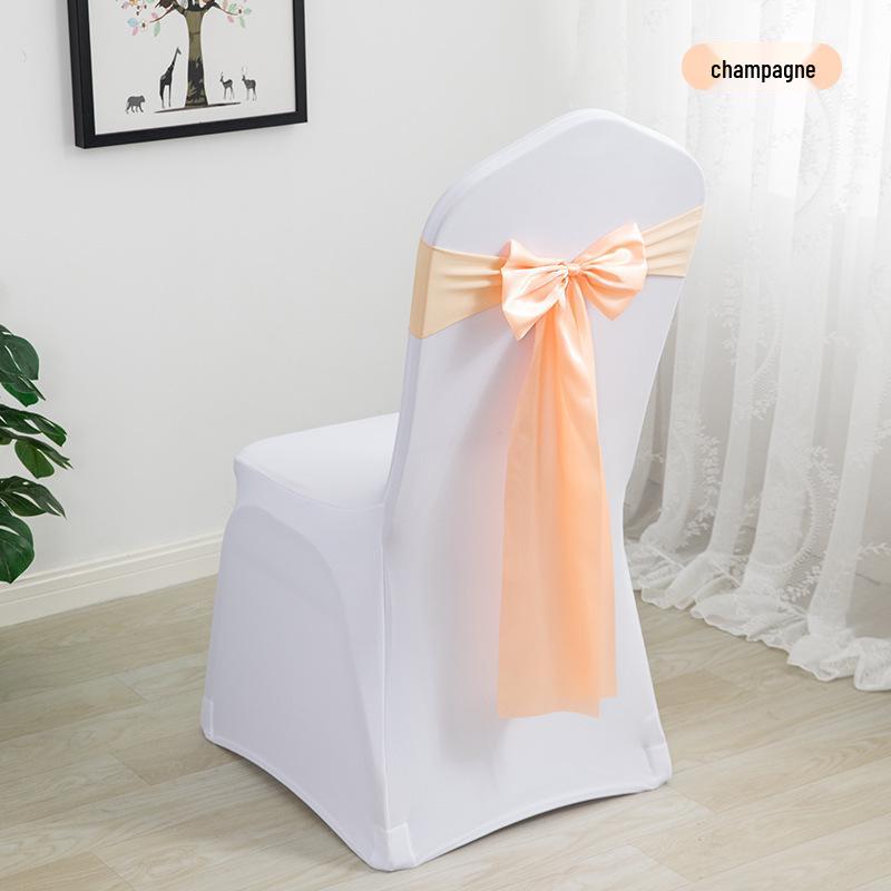 Elegant Wedding Ribbon Chair Cover Decoration