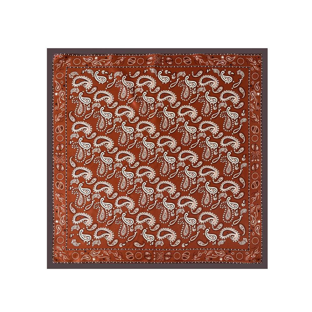 Новый шелковый шарф женский шарф с принтом кешью шарф-накидка атласный шарф атласный шарф большой квадратный шарф-шаль