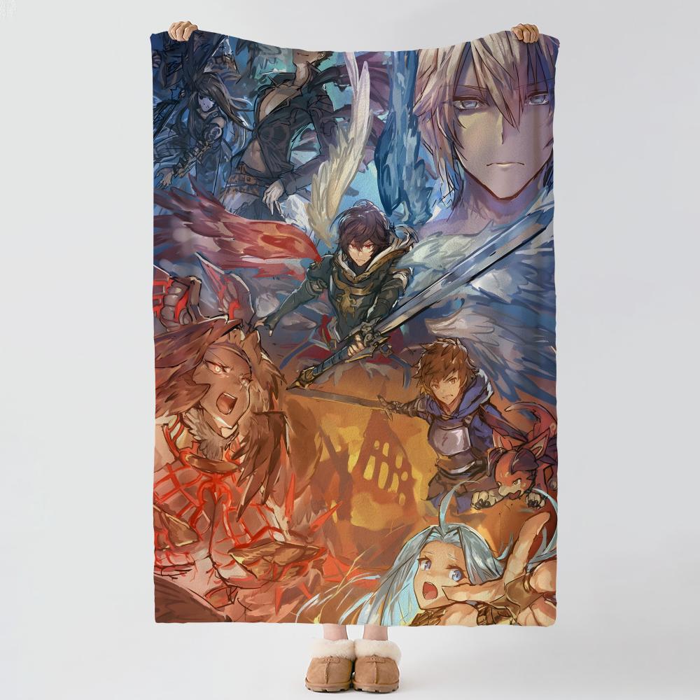 Игра G-Granblue Fantasy-y Бросок Толстое Уютное Фланелевое Одеяло, Многоцелевое Использование В Помещении На Улице Ежедневный Сон