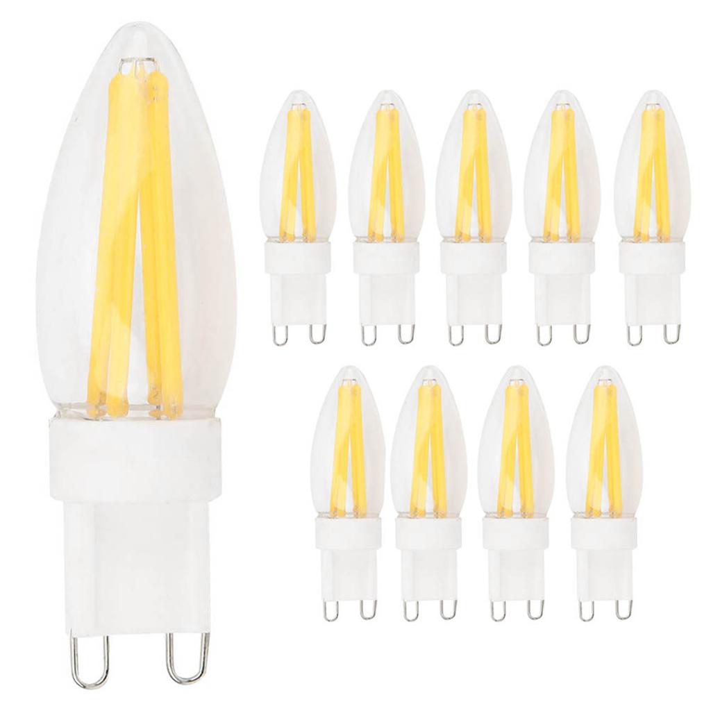 10Pcs G9 LED Bulb 3W Warm White Light Lamp Bi Pin Base Bulb Chandelier Lighting Accessories AC110V