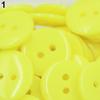 100Pcs Round Candy Color Resin DIY 2 Holes Buttons Scrapbooking Sewing Accessory