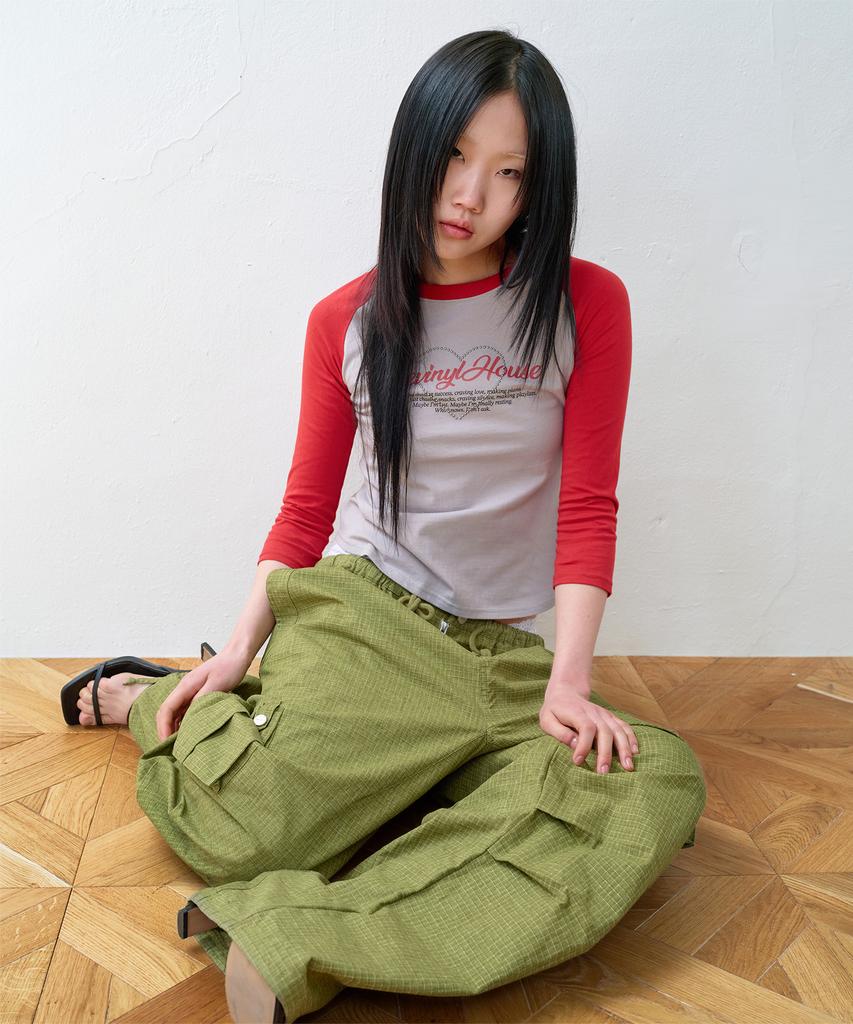 THEVINYLHOUSE Love Raglan Ls Tee (W) Gray