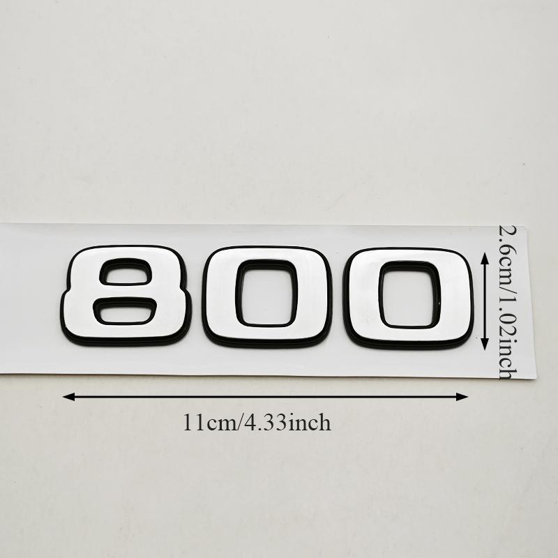3D 800 Emblem Car Rear Trunk Badge Sticker Fender Decal Logo For Benz W463 G63 W213 Auto Styling Accessories