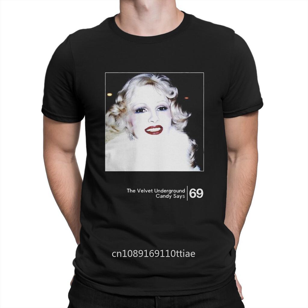 The Velvet Underground Candy Says unisex T-Shirt Men The Velvet Underground Awesome Cotton Collar Short Sleeve T Shirts
