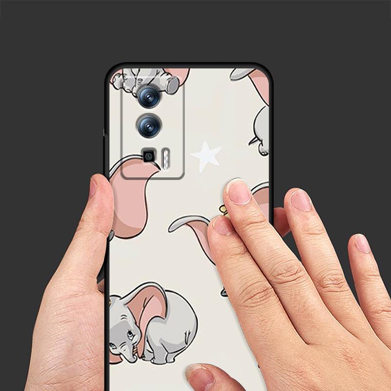 Cute Dumbo Cartoon For Xiaomi Redmi 9A 9C 9AT 10C 9 9T 10 12C 13C 8 12 K60 A1 K50 K40 5G Black Back Phone Case