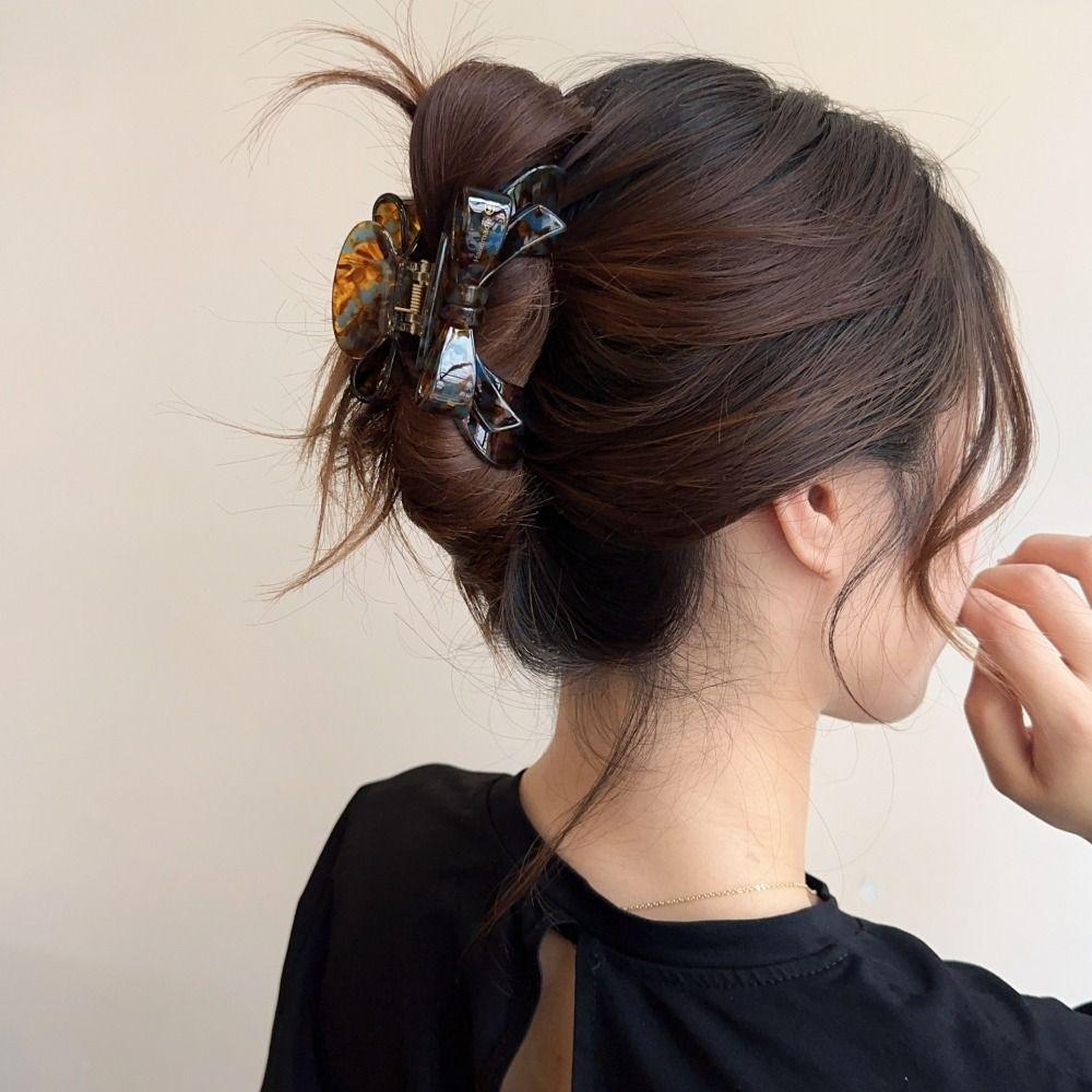 Корейский стиль Уксусная кислота бант для волос коготь маленькая геометрия волос краб заколка Французская акула заколка головной убор