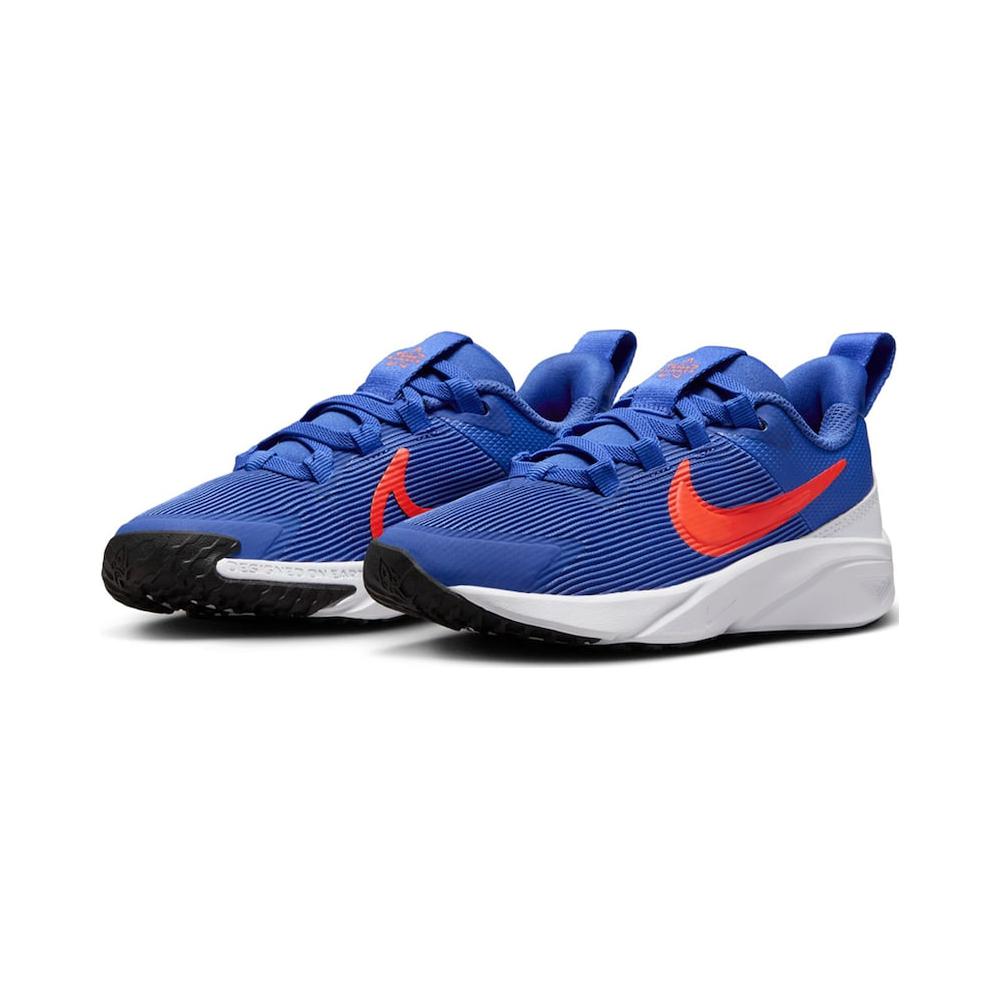 Nike Star Runner 4 Удобные и дышащие Нескользящие Износостойкие Низкие Детские Беговые Кроссовки Синие DX7614-402