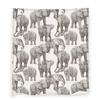 Cute Elephant Print Throw Blanket African Animals Warm Cozy Flannel Home Decor Colorful Dreamy Bubbles Pattern