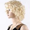 Короткий платиновый блонд кудрявый парик синтетический элегантная прическа 1920-х годов парик для женщин Хэллоуин Дрэг Квин парики Монро костюм косплей