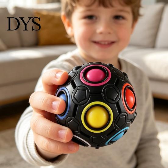 Сенсорные игрушки для футбола, Игрушка-антистресс с 12 отверстиями, Надавливаемый мячик для снятия стресса, Тактильная игрушка, Мини-пуш-радуга для взрослых и детей