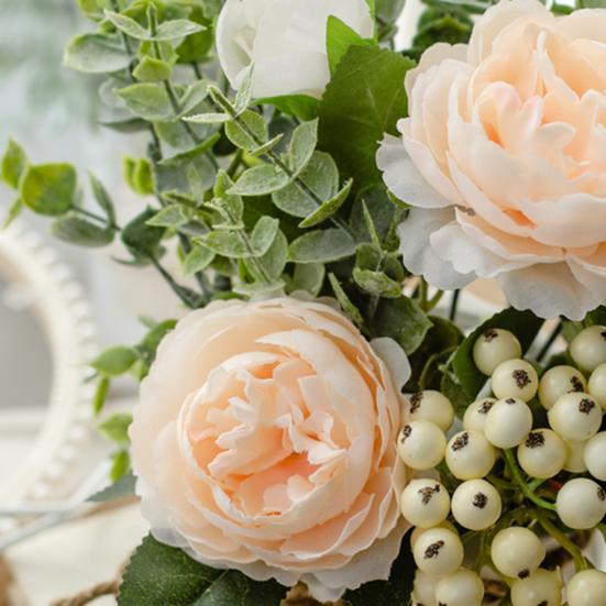 Искусственная роза поддельный цветок бонсай горшечное растение садовая вечеринка реквизит настольный декор